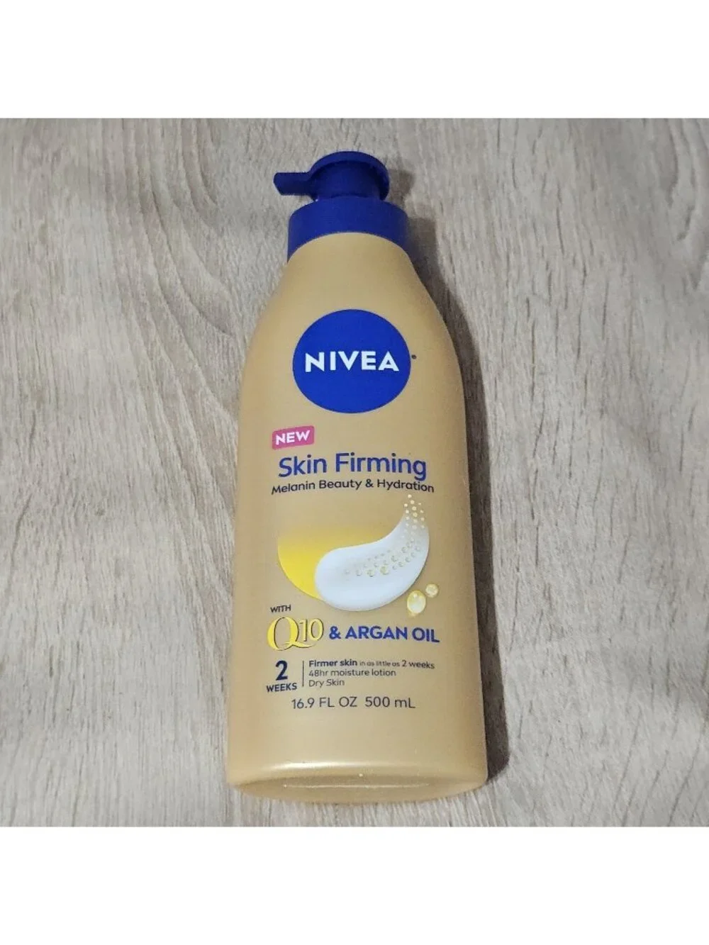 NIVEA Skin Firming Melanin Beauty & Hydration 16.9 Fl Oz (Pack of 1), Bronze